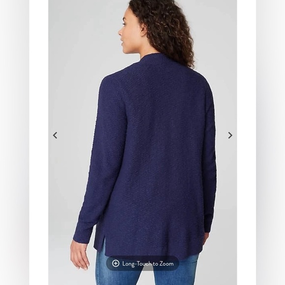 NWT J.Jill Slub-Textured Button-Front Cardigan | Size XL | Rich Purple - Picture 2 of 5